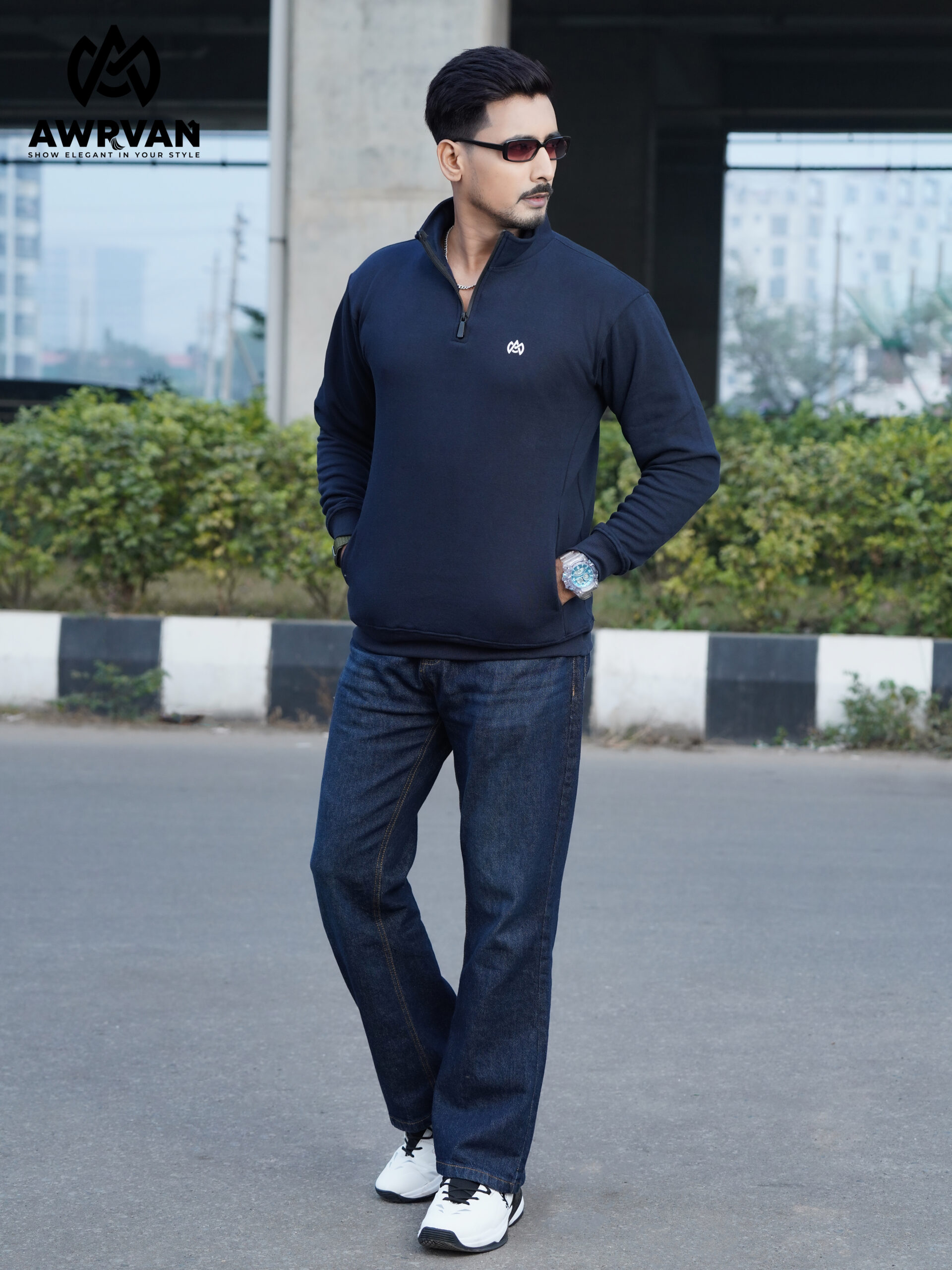 Navy blue Sweatshirt