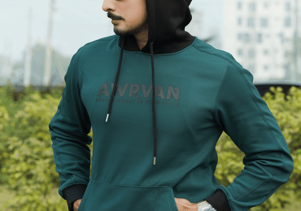 Petrol green - Awrvan Branding Hoodie